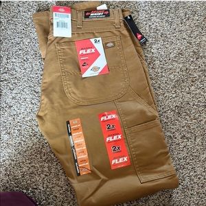 2 pairs of dickies flex fit 34x34 khaki and black